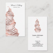 Cakes & Sweets Cupcake Home Bakery Drift Gold Visitekaartje (Voorkant / Achterkant)