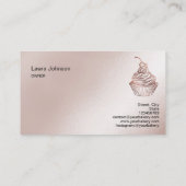 Cakes & Sweets Cupcake Home Bakery Drift Gold Visitekaartje (Achterkant)