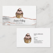 Cakes & Sweets Cupcake Home Bakery Drift Gold Visitekaartje (Voorkant / Achterkant)