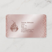 Cakes & Sweets Cupcake Home Bakery Drift Gold Visitekaartje (Achterkant)
