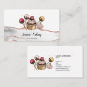Cakes & Sweets Cupcake Home Bakery Drift Gold Visitekaartje (Voorkant / Achterkant)
