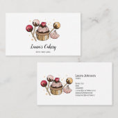Cakes & Sweets Cupcake Home Bakery Drift Gold Visitekaartje (Voorkant / Achterkant)