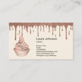 Cakes & Sweets Cupcake Home Bakery Drift Gold Visitekaartje (Achterkant)