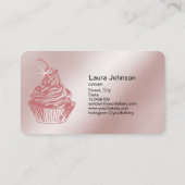 Cakes & Sweets Cupcake Home Bakery Drift Gold Visitekaartje (Achterkant)