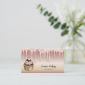Cakes & Sweets Cupcake Home Bakery Drift Gold Visitekaartje (Staand voorkant)