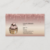Cakes & Sweets Cupcake Home Bakery Drift Gold Visitekaartje (Achterkant)
