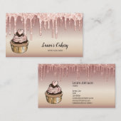 Cakes & Sweets Cupcake Home Bakery Drift Gold Visitekaartje (Voorkant / Achterkant)