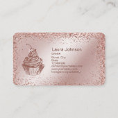 Cakes & Sweets Cupcake Home Bakery Drift Gold Visitekaartje (Achterkant)