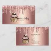Cakes & Sweets Cupcake Home Bakery Drift Gold Visitekaartje (Voorkant / Achterkant)