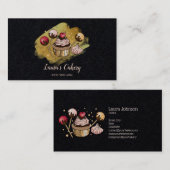 Cakes & Sweets Cupcake Home Bakery Drift Gold Visitekaartje (Voorkant / Achterkant)