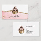 Cakes & Sweets Cupcake Home Bakery Drift Gold Visitekaartje (Voorkant / Achterkant)