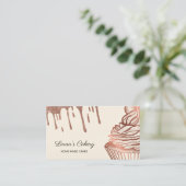 Cakes & Sweets Cupcake Home Bakery Drift Gold Visitekaartje (Staand voorkant)