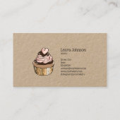 Cakes & Sweets Cupcake Home Bakery Drift Gold Visitekaartje (Achterkant)