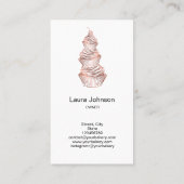 Cakes & Sweets Cupcake Home Bakery Drift Gold Visitekaartje (Achterkant)