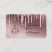 Cakes & Sweets Cupcake Home Bakery Drift Gold Visitekaartje (Achterkant)