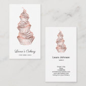 Cakes & Sweets Cupcake Home Bakery Drift Gold Visitekaartje (Voorkant / Achterkant)