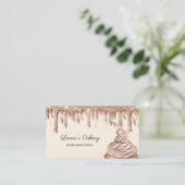 Cakes & Sweets Cupcake Home Bakery Drift Gold Visitekaartje (Staand voorkant)