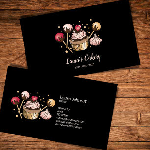 Cakes & Sweets Cupcake Home Bakery Drift Gold Visitekaartje