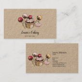 Cakes & Sweets Cupcake Home Bakery Drift Gold Visitekaartje (Voorkant / Achterkant)