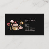 Cakes & Sweets Cupcake Home Bakery Drift Gold Visitekaartje (Achterkant)