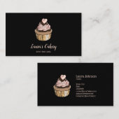 Cakes & Sweets Cupcake Home Bakery Drift Gold Visitekaartje (Voorkant / Achterkant)