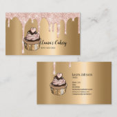 Cakes & Sweets Cupcake Home Bakery Drift Gold Visitekaartje (Voorkant / Achterkant)