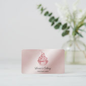 Cakes & Sweets Cupcake Home Bakery Drift Gold Visitekaartje (Staand voorkant)