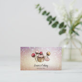 Cakes & Sweets Cupcake Home Bakery Drift Gold Visitekaartje (Staand voorkant)