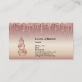 Cakes & Sweets Cupcake Home Bakery Drift Gold Visitekaartje (Achterkant)