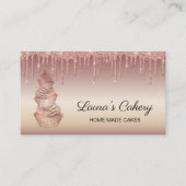 Cakes & Sweets Cupcake Home Bakery Drift Gold Visitekaartje (Voorkant)