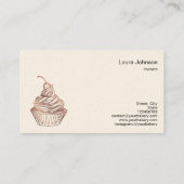 Cakes & Sweets Cupcake Home Bakery Drift Gold Visitekaartje (Achterkant)