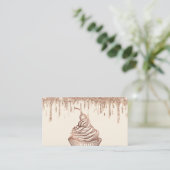 Cakes & Sweets Cupcake Home Bakery Drift Gold Visitekaartje (Staand voorkant)