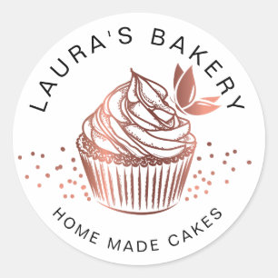 Cakes Sweets Cupcake Home Bakery Girly  Ronde Sticker