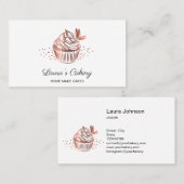Cakes Sweets Cupcake Home Bakery Girly  Visitekaartje (Voorkant / Achterkant)