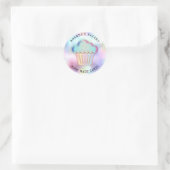 Cakes Sweets Cupcake Home Bakery Holographic Ronde Sticker (Tas)