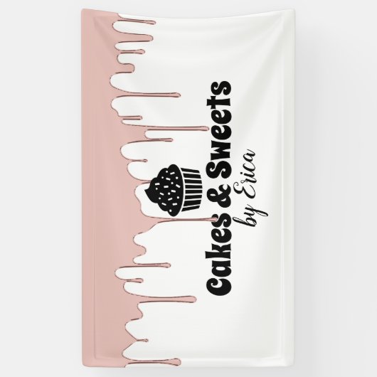 Cakes & Sweets Cupcake Home Bakery Moderne Drivers Spandoek (Verticaal)