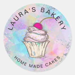 Cakes & Sweets Cupcake Home Bakery Roos Gold Class Ronde Sticker