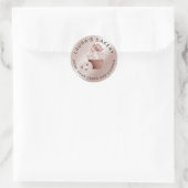 Cakes & Sweets Cupcake Home Bakery Roos Gold Ronde Sticker (Tas)