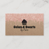 Cakes & Sweets Cupcake Home Bakery Rustic Kraft Visitekaartje (Voorkant)