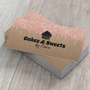 Cakes & Sweets Cupcake Home Bakery Rustic Kraft Visitekaartje