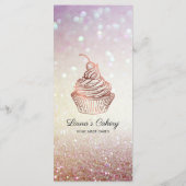 Cakes & Sweets Cupcake Home Bakery Rustige Vintage Menu (Achterkant)