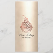 Cakes & Sweets Cupcake Home Bakery Rustige Vintage Menu (Achterkant)