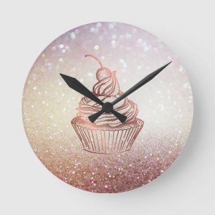 Cakes & Sweets Cupcake Home Bakery Rustige Vintage Ronde Klok