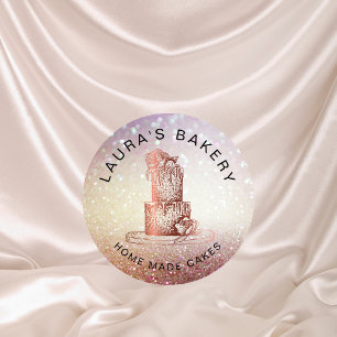 Cakes & Sweets Cupcake Home Bakery Rustige Vintage Ronde Sticker