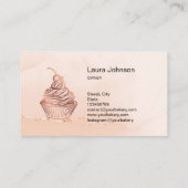 Cakes & Sweets Cupcake Home Bakery Rustige Vintage Visitekaartje (Achterkant)
