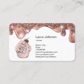 Cakes & Sweets Cupcake Home Bakery Rustige Vintage Visitekaartje (Achterkant)