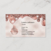 Cakes & Sweets Cupcake Home Bakery Rustige Vintage Visitekaartje (Achterkant)