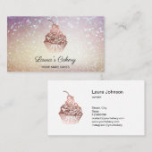 Cakes & Sweets Cupcake Home Bakery Rustige Vintage Visitekaartje (Voorkant / Achterkant)