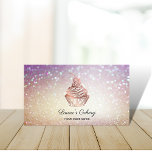 Cakes & Sweets Cupcake Home Bakery Rustige Vintage Visitekaartje<br><div class="desc">Cakes & Sweets Cupcake Home Bakery Rustic  Visitekaartje Visitekaartje met handgetekende cupcake met kersen bovenaan</div>