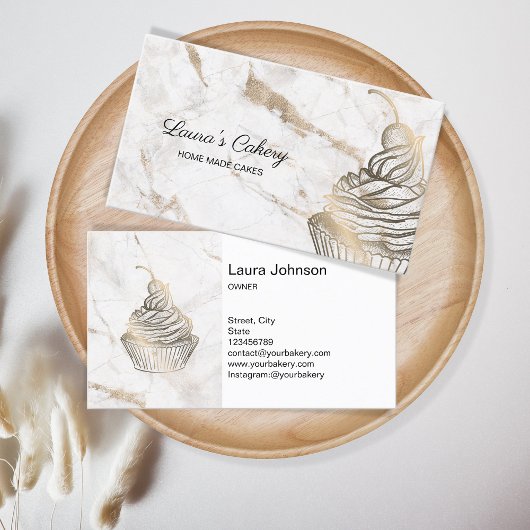 Cakes & Sweets Cupcake Home Bakery Rustige Vintage Visitekaartje